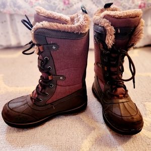 Kamik Girls' Laceup Waterproof Snow Boots